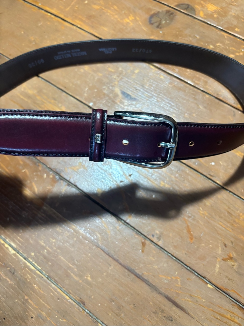 Miguel Bellido leather belt, handcrafted in Spain using genuine cowhide